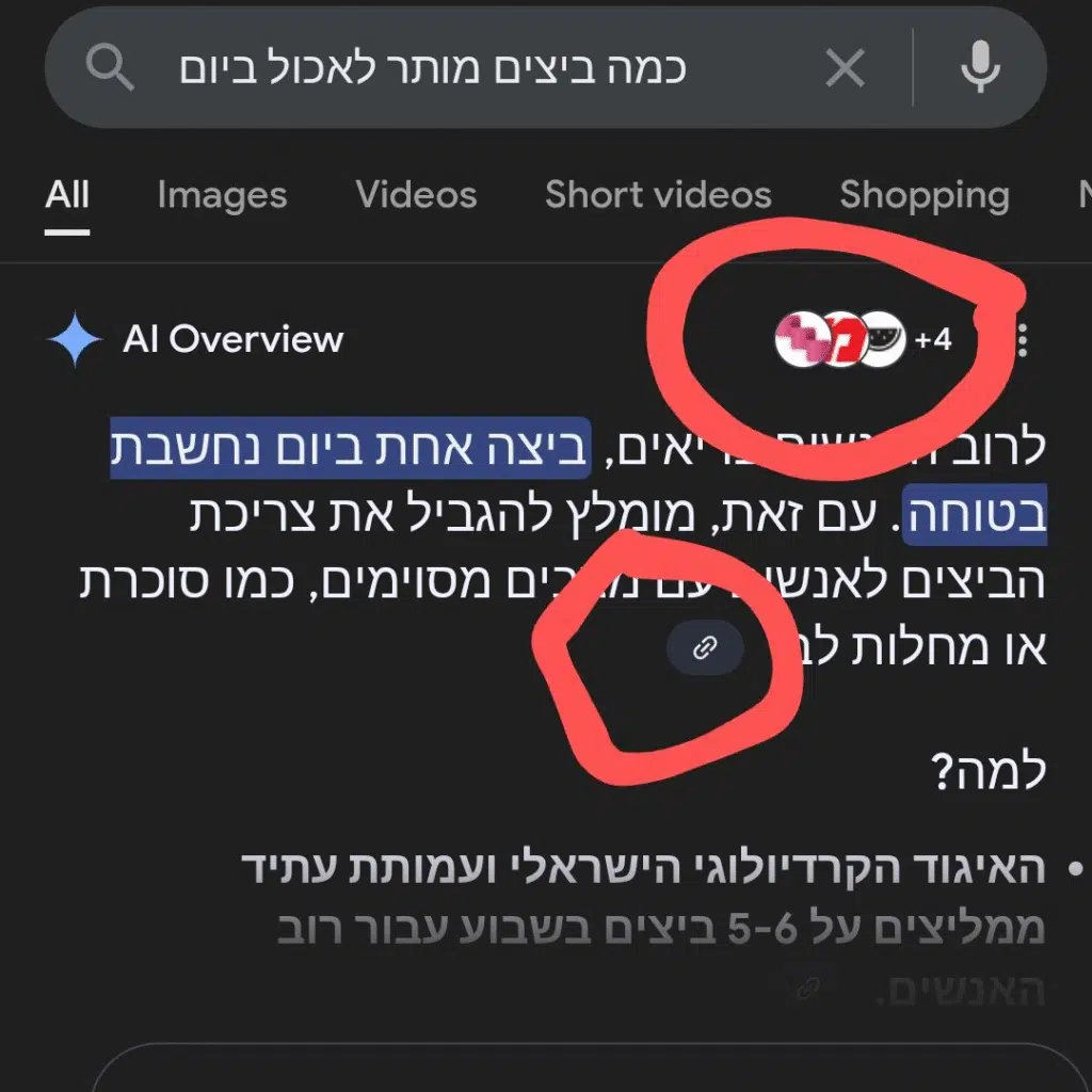 אתרים ב-ai overview